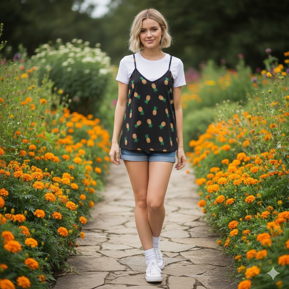 Sleeveless Pineapple Top